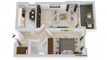 _Grundriss EG Helle 2- Zimmer ETW mit S�dbalkon, in beliebter Wohnlage von Rheine zum Kauf