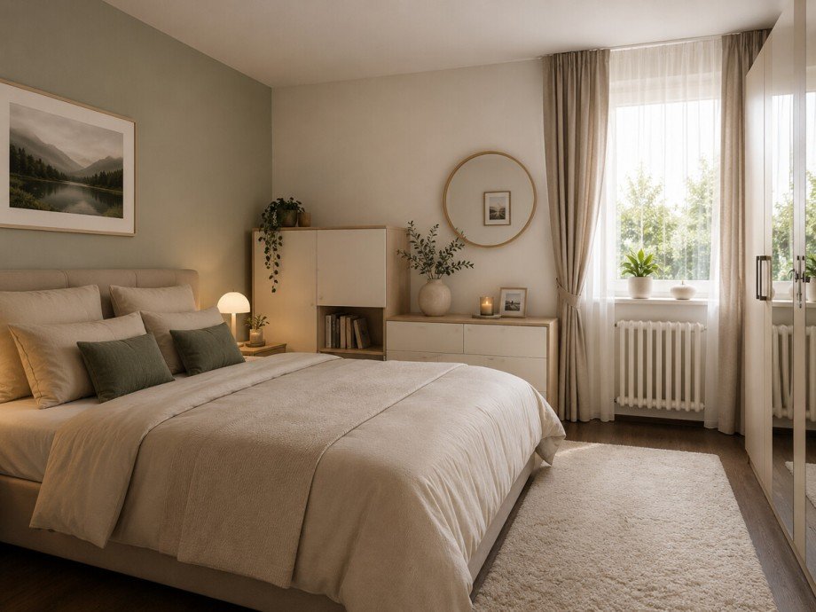 Schlafzimmer (Beispielhaft eingerichtet) Etagenwohnung Rheine