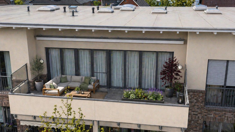 Dachterrasse (Beispielhaft eingerichtet) Etagenwohnung Rheine