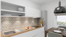 virtuelle Darstellung (K�che) Helle 2- Zimmer ETW mit S�dbalkon, in beliebter Wohnlage von Rheine zum Kauf
