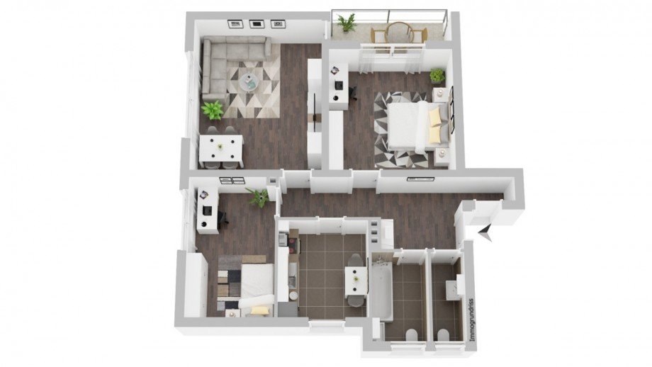 3-ZKB Whg links Mehrfamilienhaus Rheine